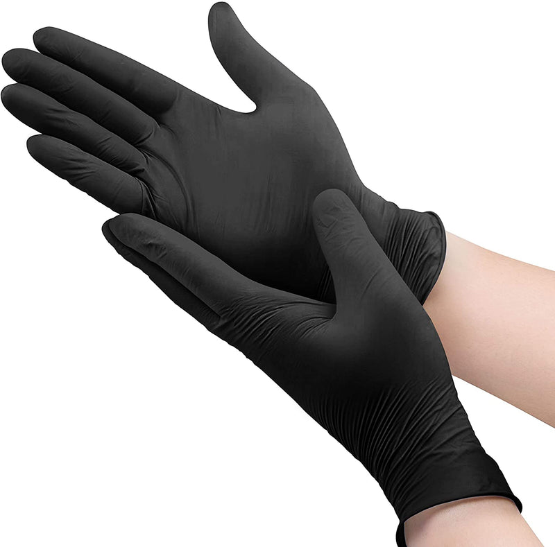 MicroFlex Black Nitrile Gloves (100 Per Box)